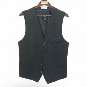 Bar III Charcoal Pinstripe Vest / L